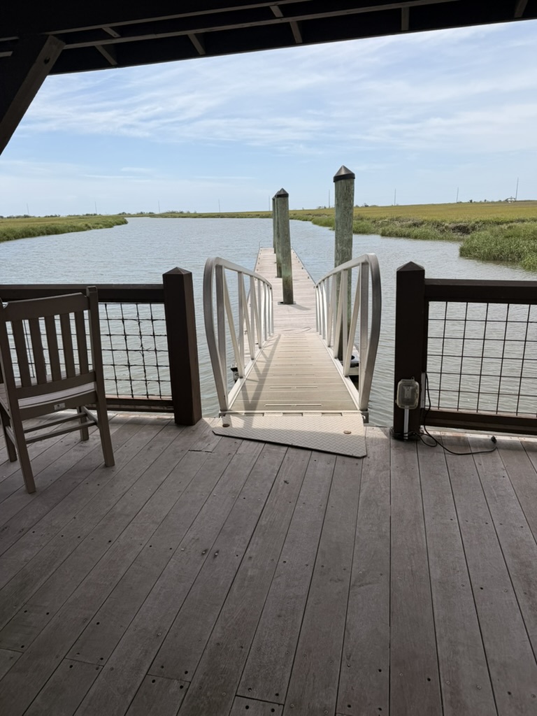 Marsh, river, and open sky